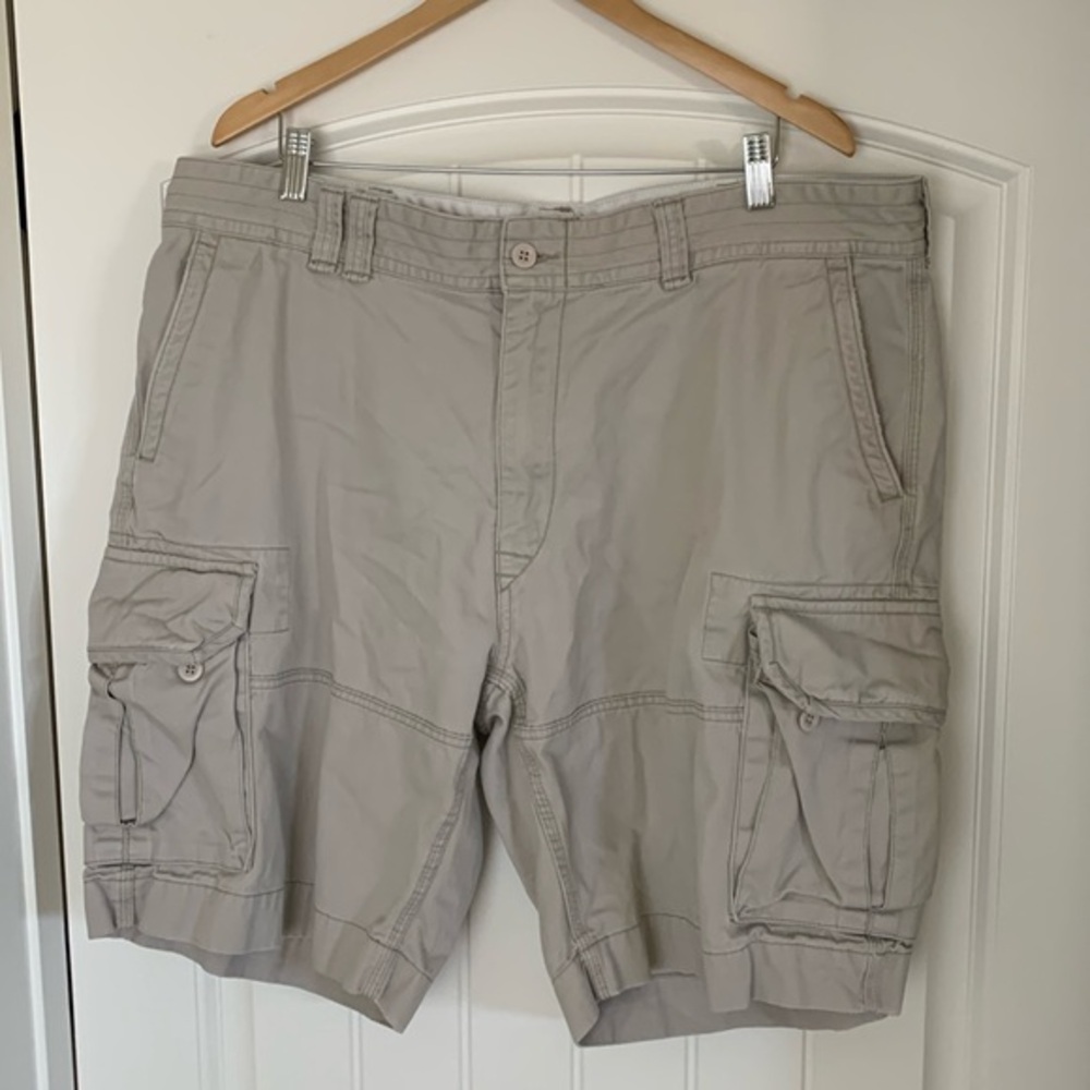 Polo Ralph Lauren Vintage‎ Classic Cargo Tan Khaki Shorts Men’s Size 42